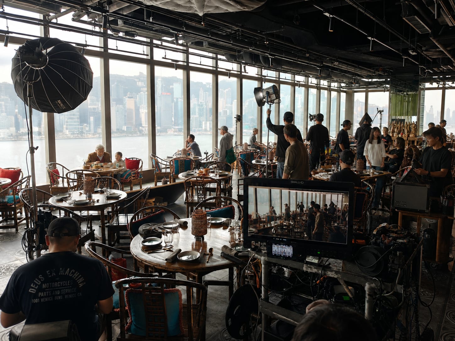 Wireless video gear used for on-set monitoring in Hong Kong.